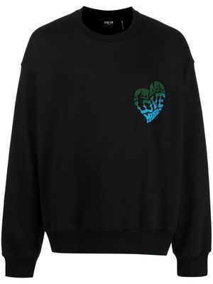 FIVE CM Love crew-neck sweatshirt - Black