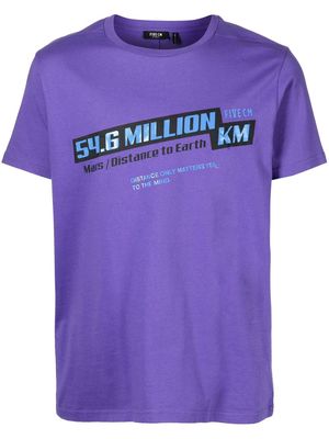 FIVE CM Mars to Earth graphic T-shirt - Purple