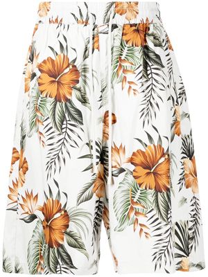 FIVE CM oversize floral-print bermuda shorts - Grey