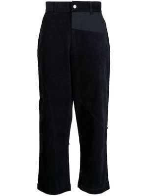 FIVE CM patchwork corduroy straight-leg trousers - Blue