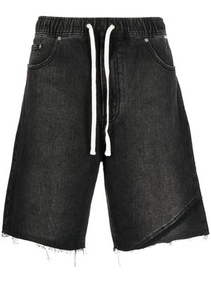 FIVE CM raw-cut denim shorts - Black
