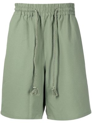 FIVE CM seersucker drawstring shorts - Green