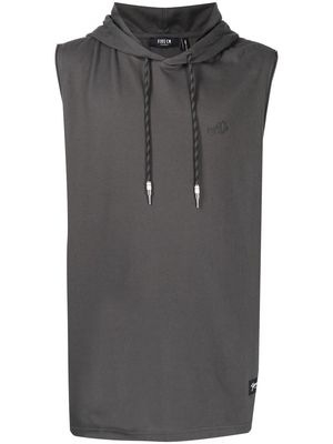 FIVE CM sleeveless hoodie-style top - Grey