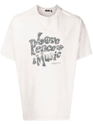 FIVE CM slogan-print cotton T-shirt - Grey