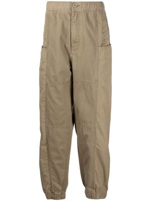 FIVE CM straight-leg elasticated trousers - Brown