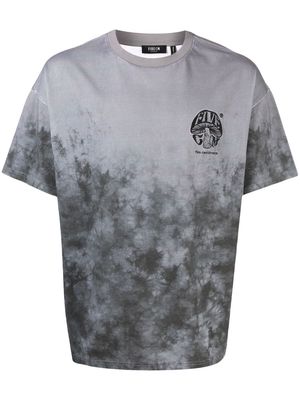 FIVE CM tie-dye logo-patch T-shirt - Grey