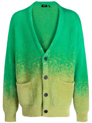FIVE CM two-tone V-neck cardigan - Green