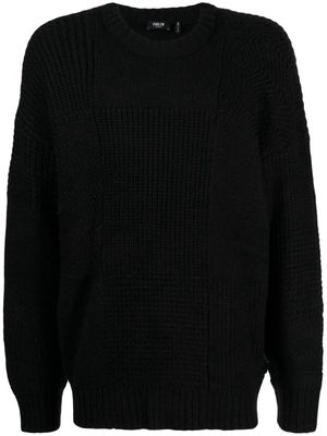 FIVE CM waffle-knit knitted jumper - Black