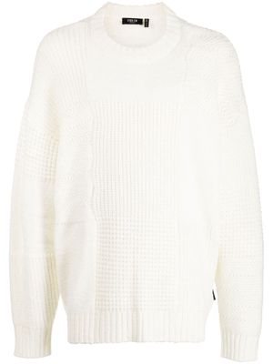 FIVE CM waffle-knit knitted jumper - White