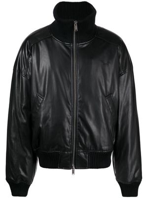 FIVE CM zipped faux-leather jacket - Black