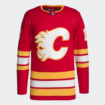 Flames Gaudreau Home Authentic Jersey Red