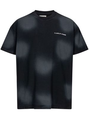 Flaneur Homme Dotted logo-print T-shirt - Black