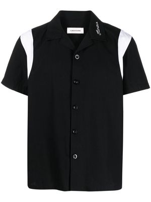Flaneur Homme embroidered-logo shirt - Black