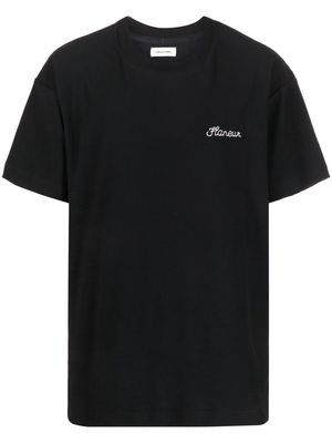 Flaneur Homme embroidered logo T-shirt - Black