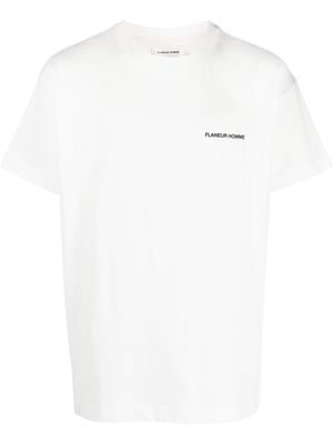 Flaneur Homme embroidered-logo T-shirt - White
