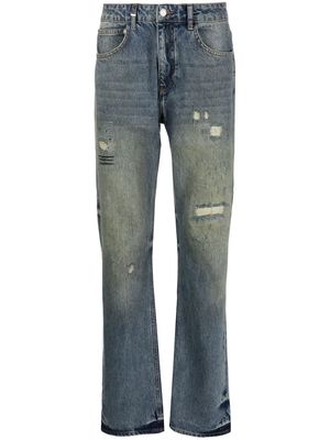 Flaneur Homme faded-wash detail jeans - Blue