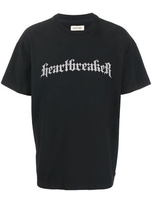 Flaneur Homme Heartbreaker logo-print short-sleeve T-shirt - Black