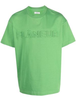 Flaneur Homme logo-embossed cotton T-shirt - Green