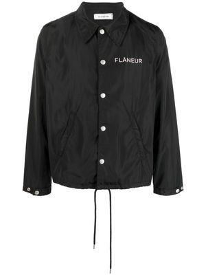 Flaneur Homme logo-embossed jacket - Black
