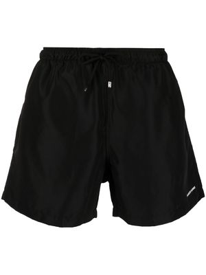 Flaneur Homme logo-print detail swim shorts - Black