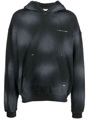 Flaneur Homme logo-print pullover hoodie - Black