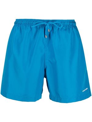 Flaneur Homme logo-print swim shorts - Blue