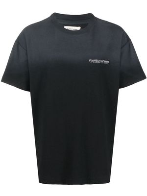 Flaneur Homme Printemps logo-print short-sleeve T-shirt - Black