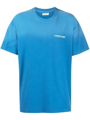 Flaneur Homme Printemps logo-print short-sleeve T-shirt - Blue