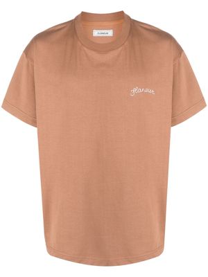 Flaneur Homme Signature cotton T-shirt - Brown