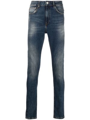 Flaneur Homme slim-cut stonewashed-finish jeans - Blue