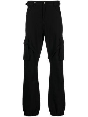 Flaneur Homme straight-leg cotton cargo trousers - Black