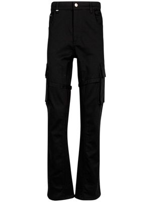 Flaneur Homme strap-detail cargo trousers - Black