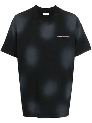 Flaneur Homme tie dye logo T-shirt - Black