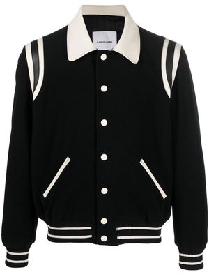 Flaneur Homme two-tone wool-blend bomber jacket - Black