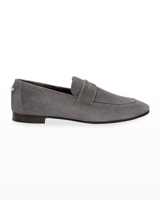 Flaneur Suede Flat Loafers