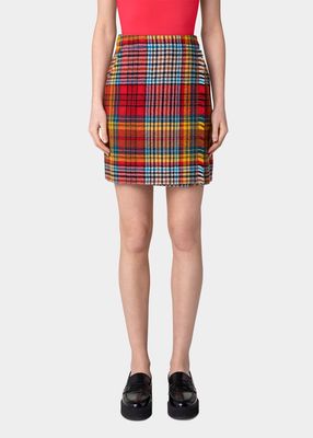 Flannel Tartan Check Kilt Skirt