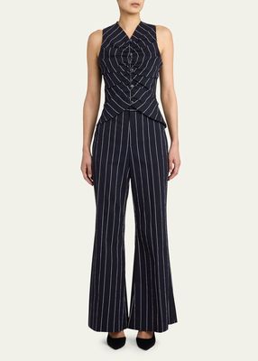 Flare For The Dramatic Stripe Flared Pants