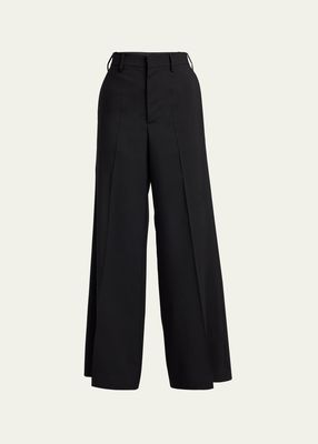 Flare Wool Trousers