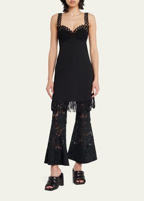 Flared Lace Suiting Pants