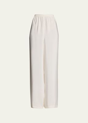 Flared Midweight Crepe Trousers