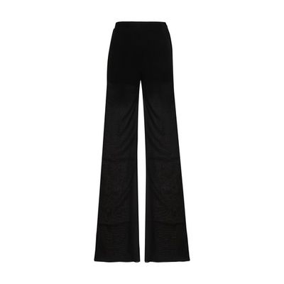 Flared Sheer Tailored Trousers