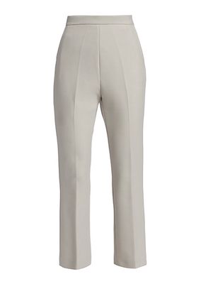 Flared Stretch-Wool Trousers