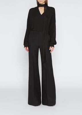 Flared Suiting Trousers