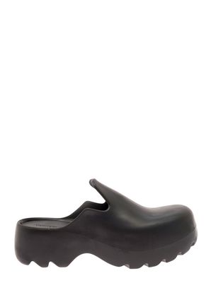 Flash Black Rubber Mules Bottega Veneta Mans