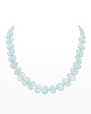 Flat Faceted Gemstone Necklace, 17"L