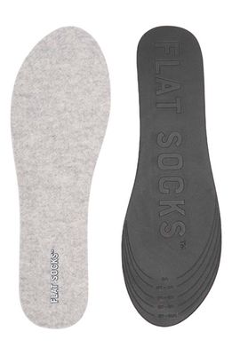 FLAT SOCKS Small Microwool Flat Sock Insole in Light Grey