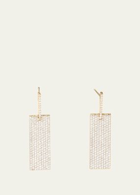 Flawless 14k Diamond Bar Tag Earrings