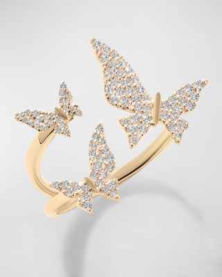 Flawless Diamond Butterfly Ring