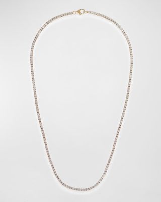 Flawless Diamond Tennis Necklace in Yellow Gold