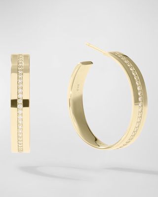 Flawless Vanity Single-Row Hoop Earrings, 25mm